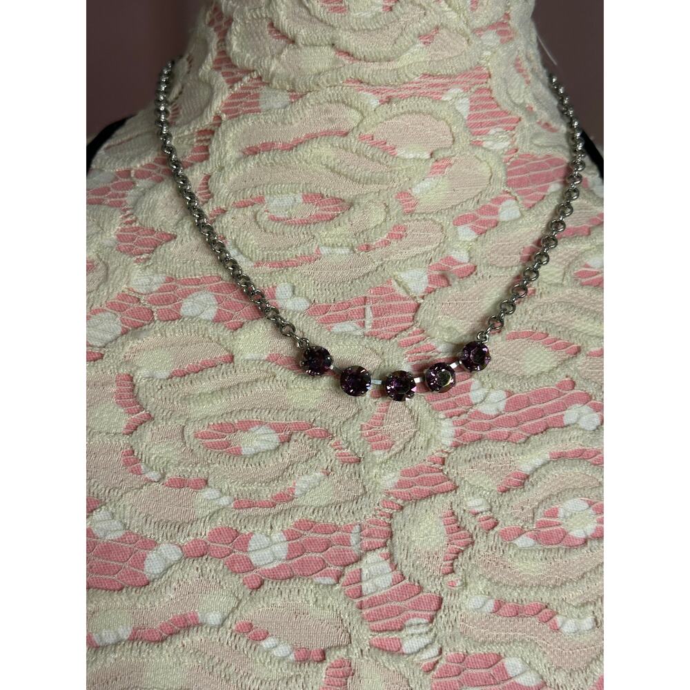 EUC Johnny Was Black Jade Fiona Sequin Cami Top Sz Large w/Necklace Silk Nylon - Picture 7 of 8